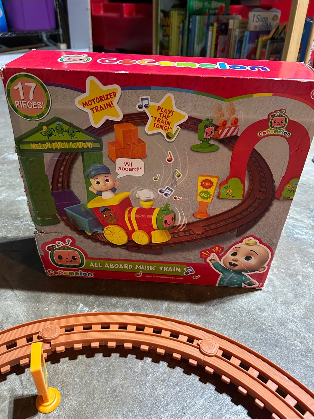 CoComelon All Aboard Music Train - Red & Yellow Motorized Train Toy